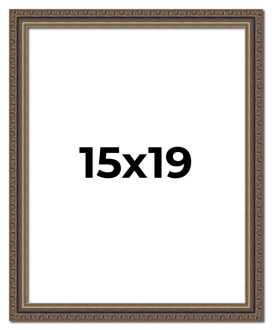 15x19 Sculpted Picture Frame with UV-Resistant Acrylic & Acid Free Backing, Available in 5 Finishes - Black, Blue, Gold, Silver, and White
